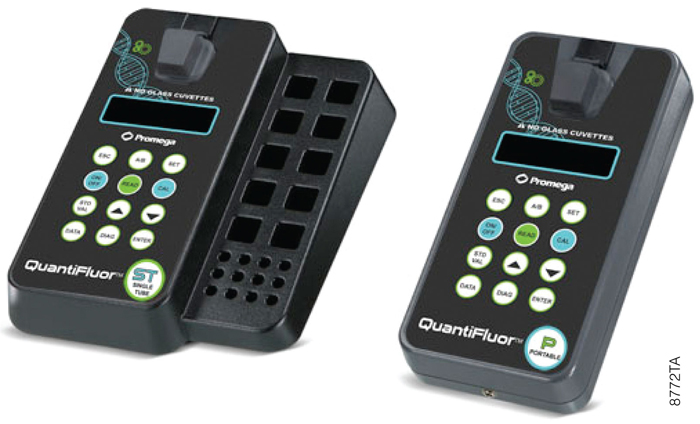 QuantiFluor-ST and QuantiFluor-P Handheld Fluorometers.
